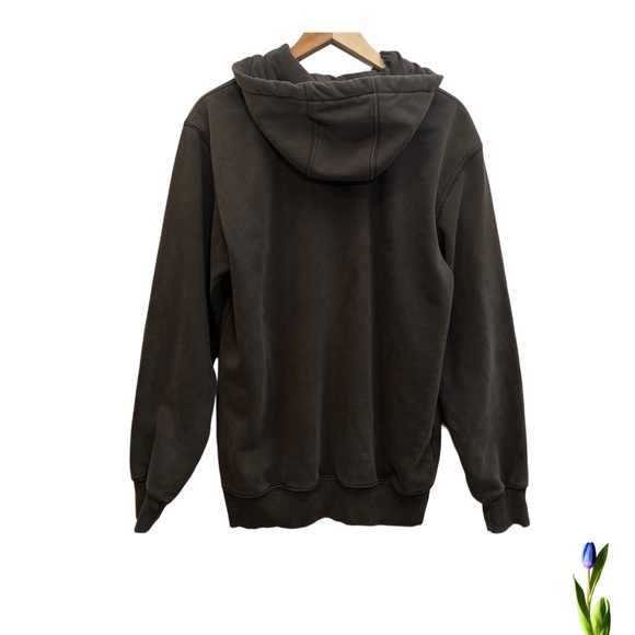 Carhartt Men's Rain Defender Dark Gray o Charcoal Hoodie Size S - Picture 2 of 4